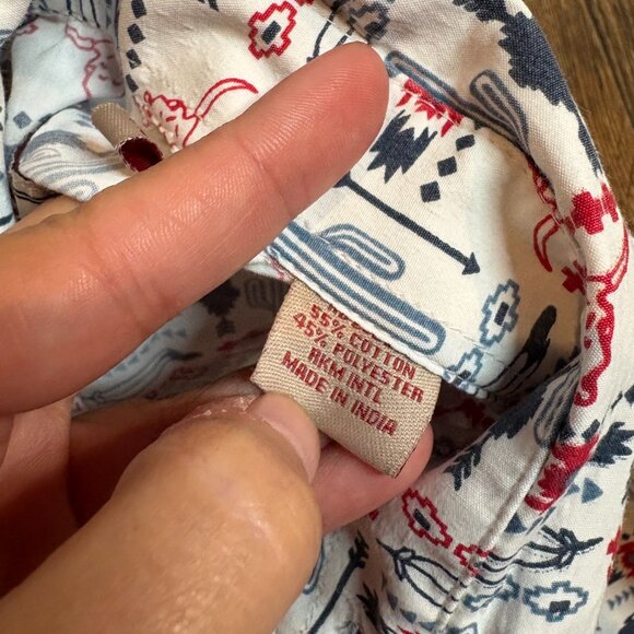 Rafter C Cowboy Collection patterned button down shirt - Picture 4 of 5